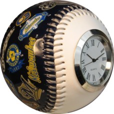 Brewers Clock Baseball
