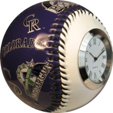 Rockies Clock Baseball